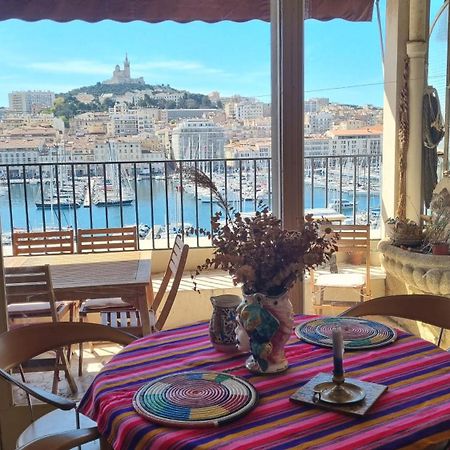 Appartement Grand T2 Surplombant Le Vieux Port Marseille Extérieur photo